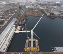 Floatgen avec sa fondation en anneau carré Damping Pool (© ECN)